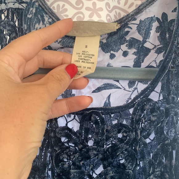 NWOT blue gimmicks tank top - Picture 4 of 5